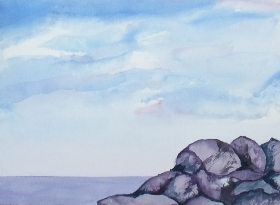 Flowing pigments watercolour